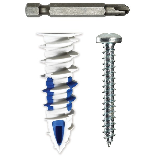 L.H. Dottie WallDriller Screw Anchor, 1-3/4" L, Reinforced Nylon & Acetal WDPK10